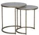 A & B Home Eclipse 2-Piece Antique Silver Stacking Table Set-0
