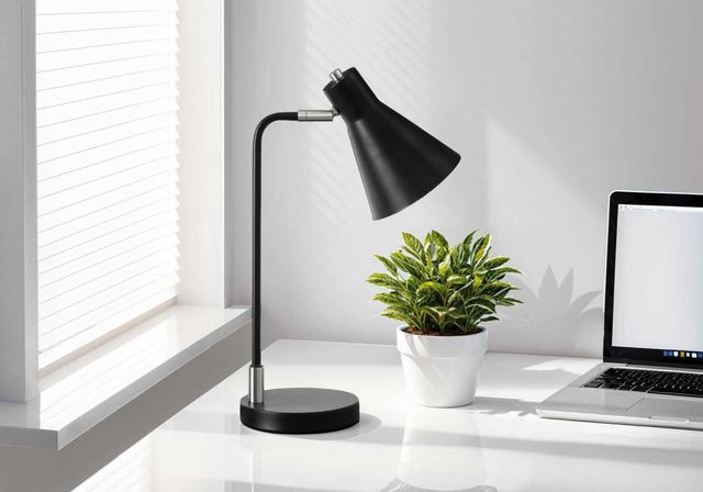 Monarch Specialties Inc. Black/Silver Metal Table Lamp -2