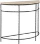 Currey & Company Boyles Travertine Demi-Lune with Iron Base-0