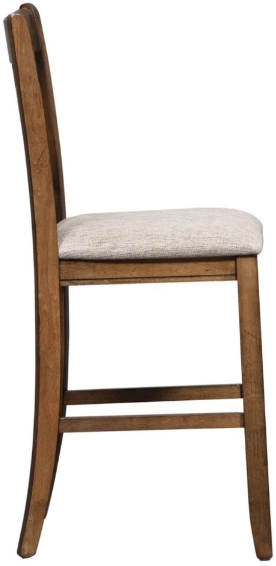 Liberty Furniture Santa Rosa II Antique Honey/Gray Lattice Back 24" Counter Chair-3