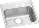 Elkay Lustertone® Classic Lustrous Satin 19-1/2" x 19" x 5-1/2" MR2-Hole Single Bowl Drop-In ADA Sink-0
