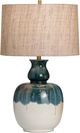 Crestview Collection Cyprus Ripley Gourd Blue Table Lamp-2
