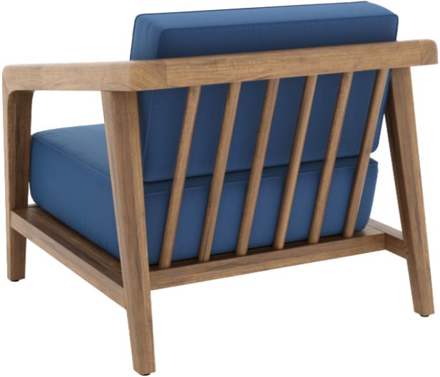 New Classic® Home Furnishings Bali 2-Piece Dark Blue Fabric Outdoor Club Chair-2