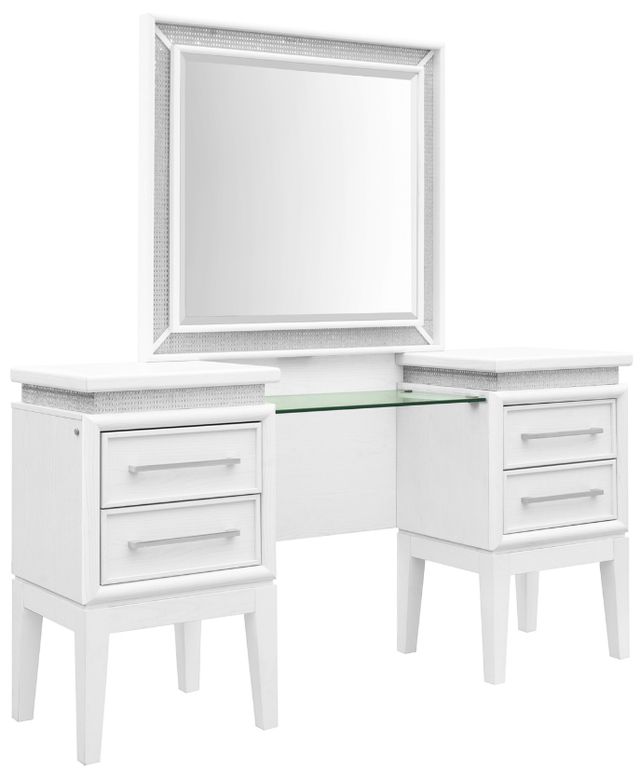 Liberty Furniture Reflections Pearl White Vanity Table-2