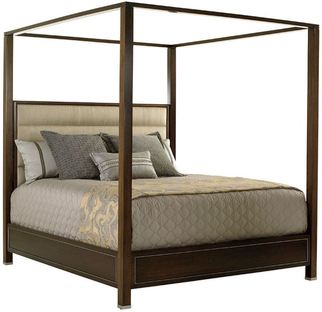 Lexington Home Macarthur Park Terranea Brown/Wheat California King Poster Bed-0