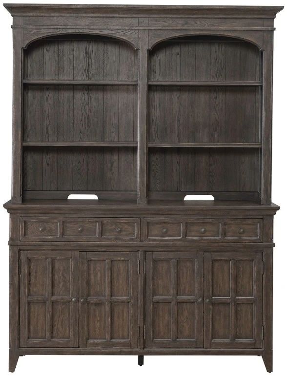Liberty Furniture Paradise Valley Saddle Brown Hutch and Buffet-2