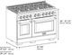 ZLINE 48" Stainless Steel Pro Style Gas Range with Black Matte Door-2