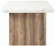 Global Furniture USA Gray White Dining Table with Brown Base-3