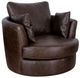 Luke Home Jodie Bomber Walnut Swivel Chair-0