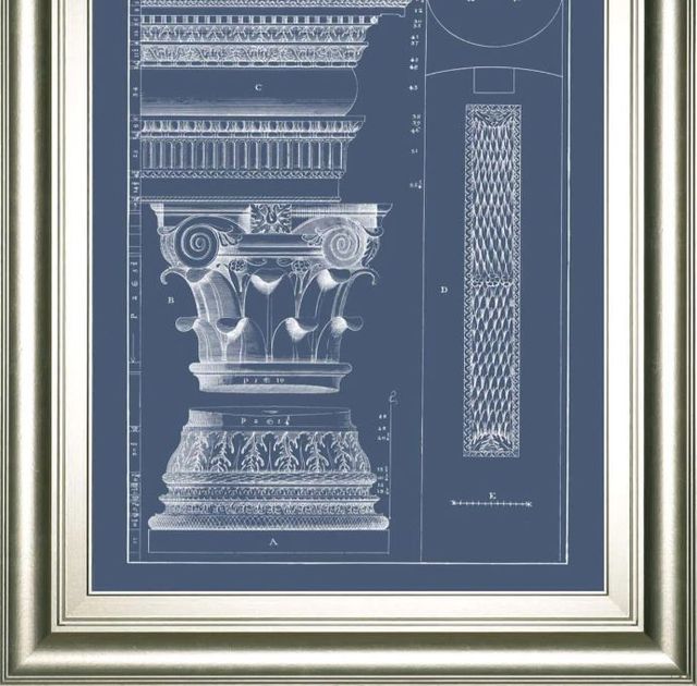 Classy Art Column & Cornice Blueprint I by Vision Studio Wall Art-1
