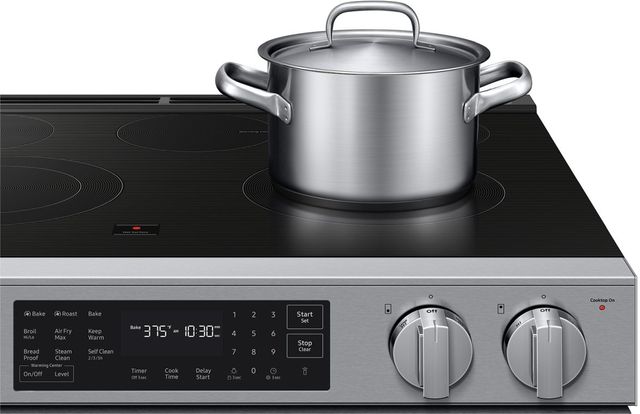 Samsung Bespoke 30" Stainless Steel Smart Slide-In Electric Range with No-Preheat Air Fry Max-4