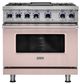 Viking® 7 Series 36" Blush Pro Style Dual Fuel Range with Griddle-0