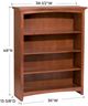 Whittier Wood® Furniture Customizable McKenzie 4-Shelf 36" Bookcase-1