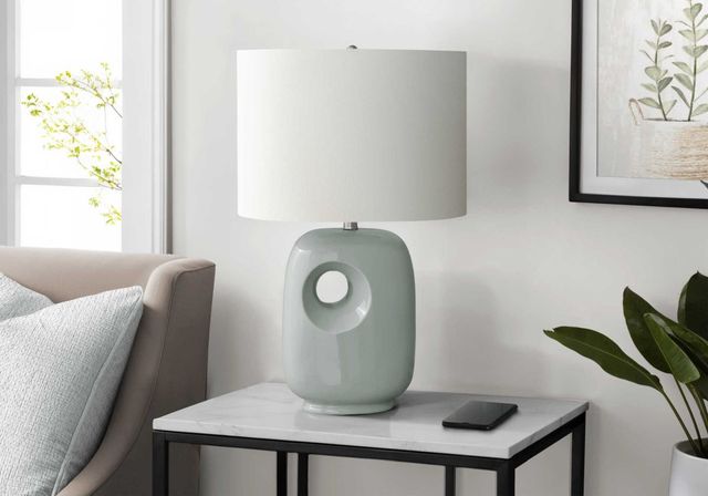 Monarch Specialties Inc. Green Ceramic Table Lamp -2