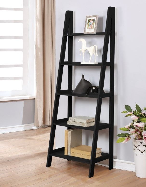 Linon Rossland Black Bookshelf-1