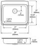 Elkay Lustertone® Classic Lustrous Satin 25" x 22" x 5-1/2" MR2-Hole Single Bowl Drop-In ADA Sink-2