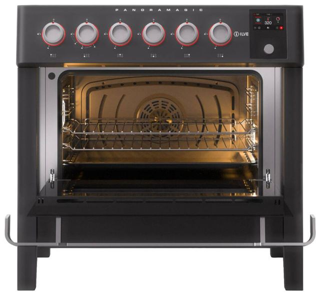 Ilve® Panoramagic 36" Matte Black Pro Style Induction Range-2