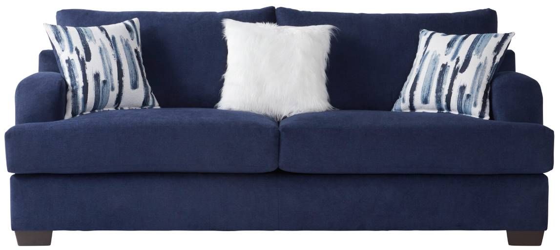 Hughes Furniture® 14100 Cameo Navy Sofa