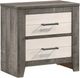 Crown Mark Rhett Gray/White Nightstand-0