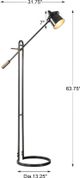 Uttermost® Chisum Dark Oil Rubbed Bronze Floor Lamp-2