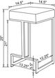 Coaster® Gervase Black/Chrome Square Counter Stool-2
