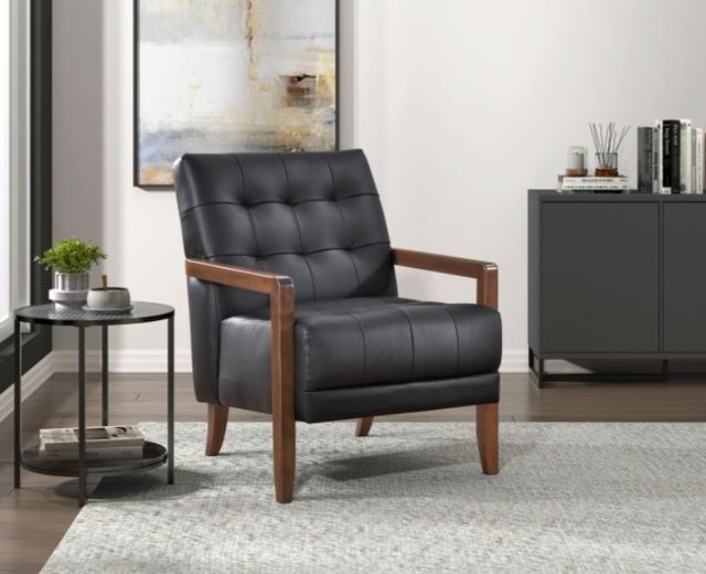 Homelegance® Crafton Black/Espresso Accent Chair-1