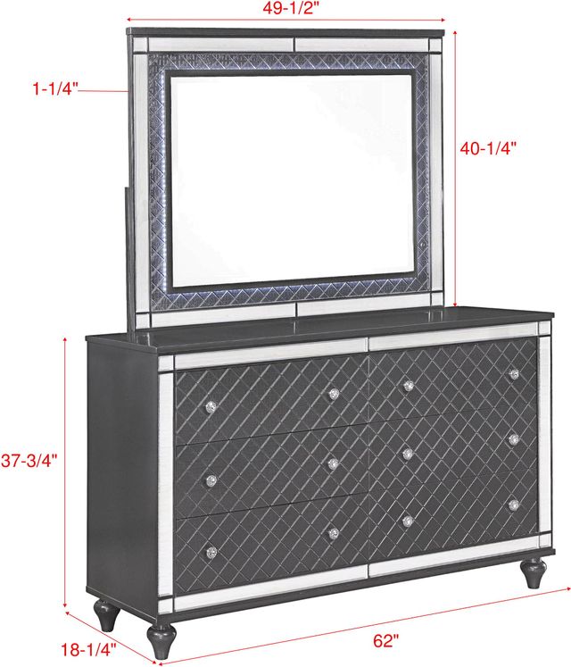 Crown Mark Refino Gray Dresser-2