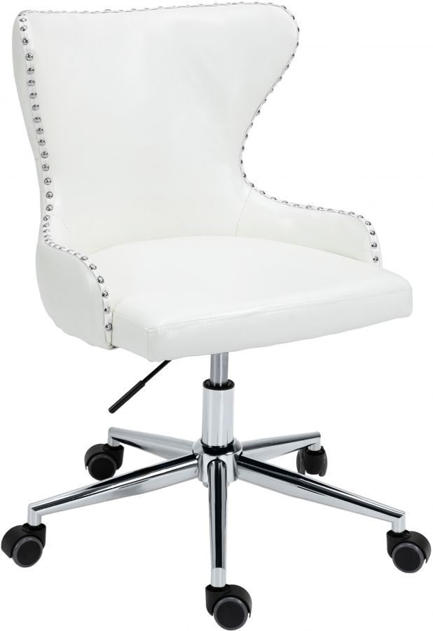 Meridian Furniture Hendrix White Faux Leather Office Chair-0
