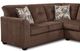 American Wholesale Furniture Kennedy 2-Piece Chocolate Sectional-1