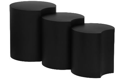 Meridian Furniture Dimple Matte Black Modular Nesting Table Set-0
