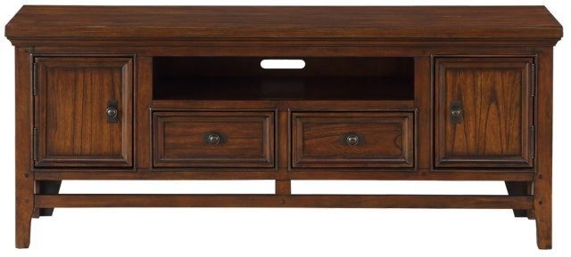 Mazin Furniture Frazier Park Brown Cherry 59" TV Stand