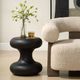 Uttermost® Robles Matte Black Faux Stone Indoor-Outdoor Accent Table-1