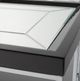Michael Amini® Carmela Glossy Charcoal Sand Cocktail Table with Chrome Base-4