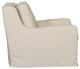 Vanguard® Josie Slipcovered Muslin Off-White Swivel Chair-2
