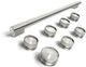 KitchenAid® 36" Monochromatic Stainless Steel Commercial-Style Induction Range Handle and Knob Kit-0