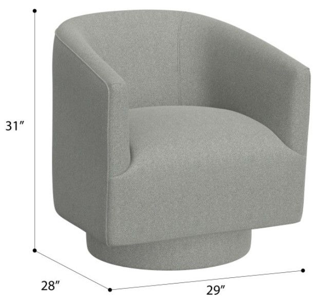 Emerald Home Brylee Gray Swivel Chair-2