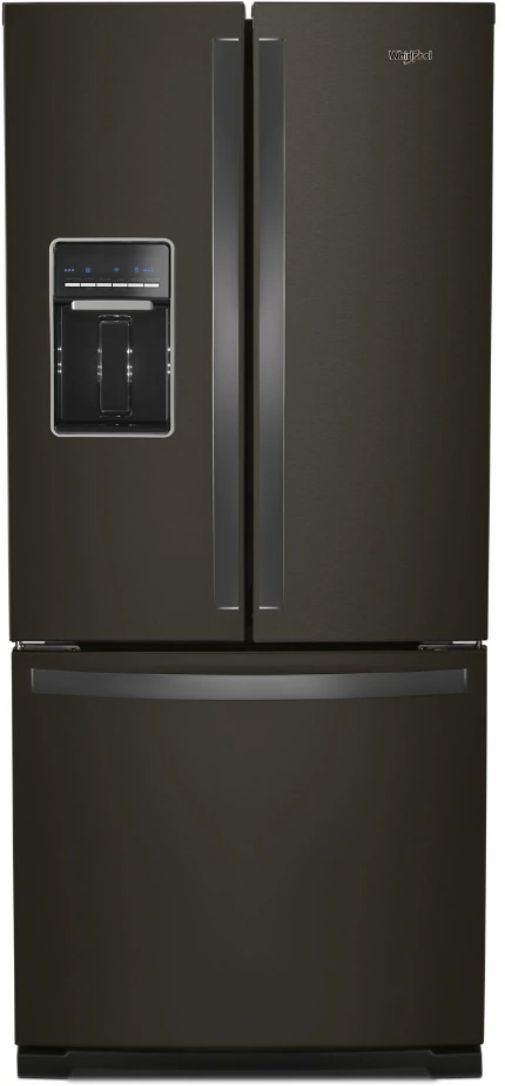 Whirlpool® 30" 19.7 Cu. Ft. Fingerprint Resistant Black Stainless French Door Refrigerator-0