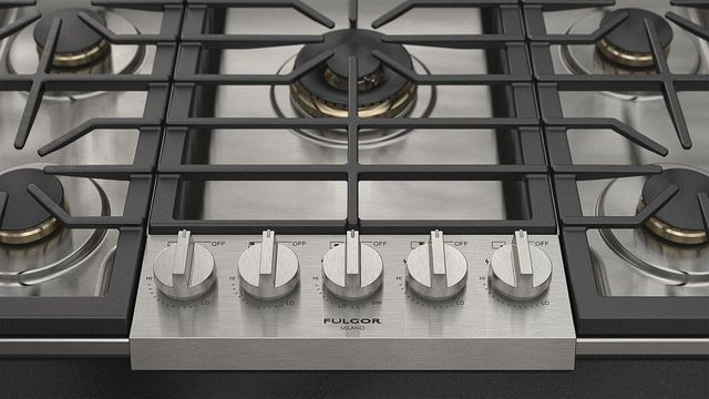 Fulgor Milano® Sofia 600 Series 30" Stainless Steel Pro Style Dual Fuel Cooktop-3