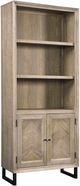 aspenhome® Harper Point Bleached Khaki Door Bookcase-0