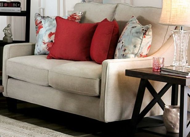 Furniture of America® Nadene Ivory Loveseat and Sofa-3