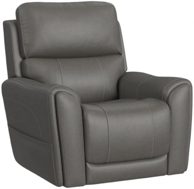 Flexsteel® Carter Smoke Power Lift Recliner with Power Headrest and Lumbar-0