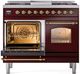 Ilve® Nostalgie II Series 40" Burgundy Pro Style Dual Fuel Range-2