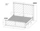 International Furniture Direct Balam Stained Brown Queen Platform Bed Footboard with Rails-3