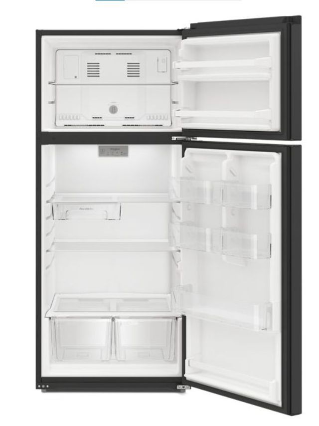 Whirlpool® 28" 16.3 Cu. Ft. Black Top Freezer Refrigerator-3