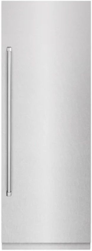 ZLINE 30" 16.7 Cu. Ft. Satin Stainless Steel Column Refrigerator with Graphite Gray Interior-0