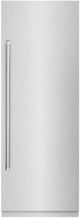 ZLINE 30" 16.7 Cu. Ft. Satin Stainless Steel Column Refrigerator with Graphite Gray Interior-0