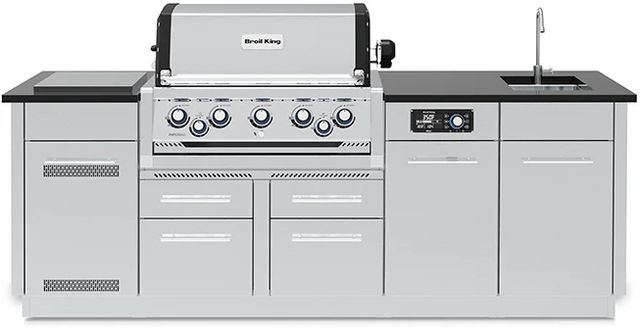 Broil King® Imperial™ QS 590iE Stainless Steel Natural Gas Outdoor Kitchen Kit-0
