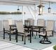 Homecrest™ Outdoor Living Customizable Latitude Aluminum Rectangular Outdoor Balcony Table-1
