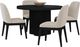 Elements International Rosalie 5-Piece Black Dining Set-0