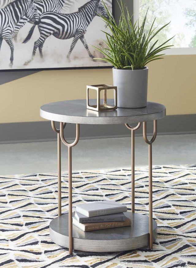 Signature Design by Ashley® Ranoka 2 Piece Platinum Living Room Table Set-2